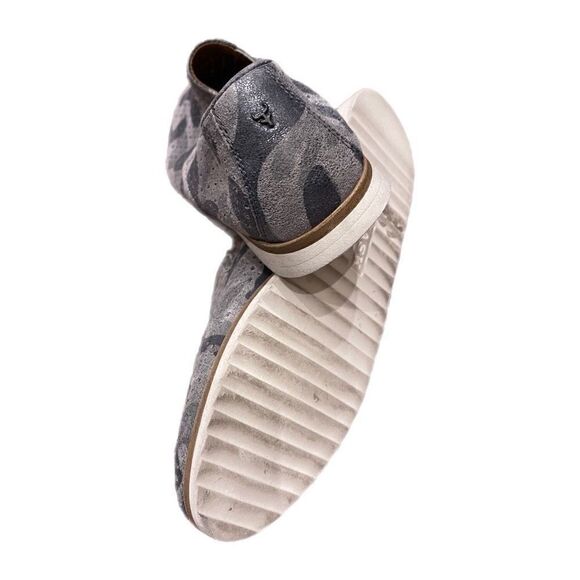 Trask Andi Pewter Perforated Camouflage Flats - Picture 2 of 3